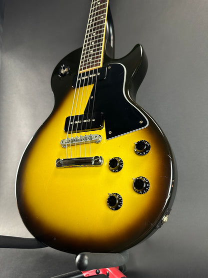 Front angle of Used 1989 Gibson Les Paul Special Burst.