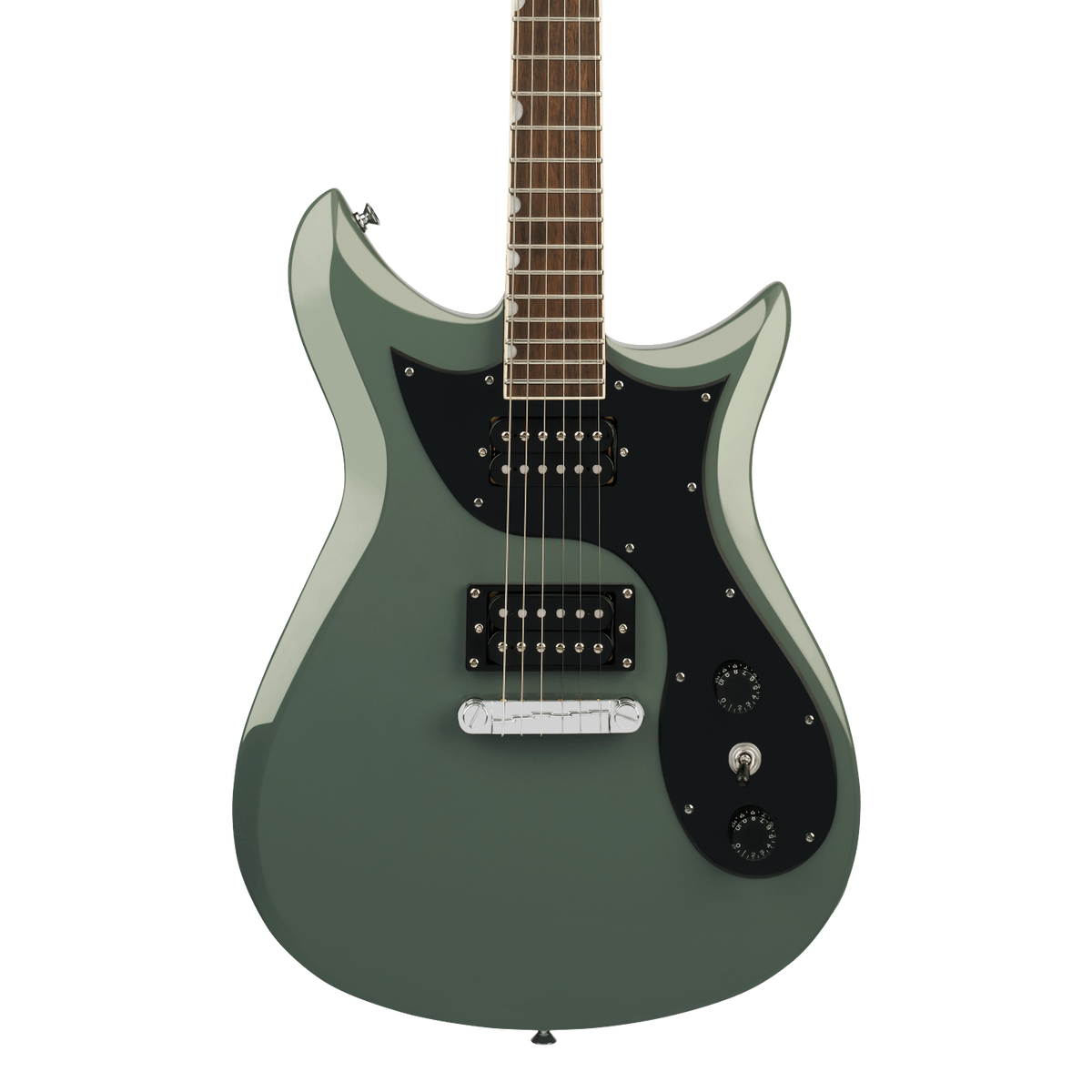 Front of Gretsch Streamliner CVT Laurel Olive Drab.