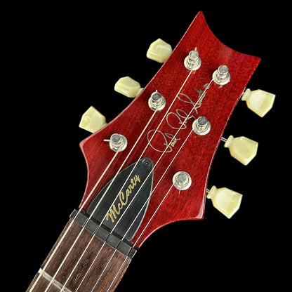 Front of headstock of Used 1997 PRS McCarty McCarty Sunburst.