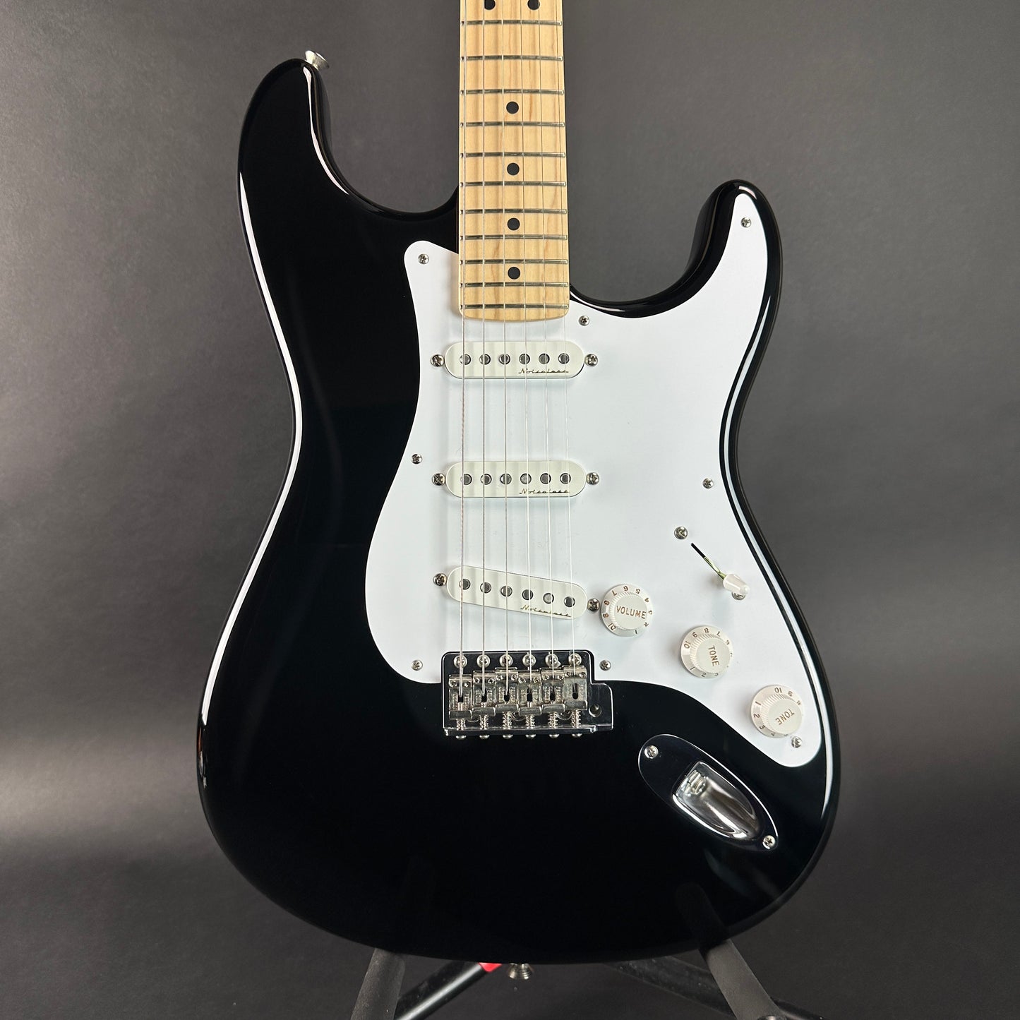 Front of Used 2013 Fender Eric Clapton Strat Black.