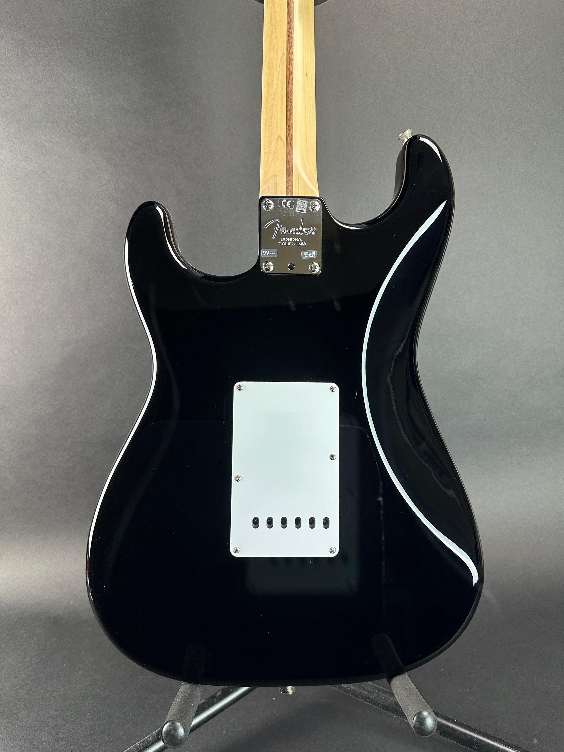 Back of Used 2013 Fender Eric Clapton Strat Black.