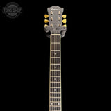 Headstock of Used Eastman T60/TV-LTD-FB Faded Blue.