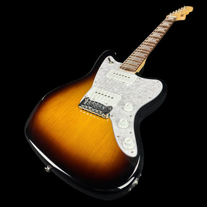 Front angle of G&L USA Doheny Tobacco Sunburst.