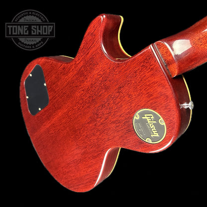 Back angle of Gibson Custom Shop M2M 1959 Les Paul Standard Golden Poppy Murphy Lab Ultra Light Aged.