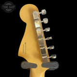 Back of headstock of Used Fender Player II Jazzmaster British Racing Green TSS7358.