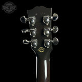Back of headstock of Gibson Custom Made 2 Measure J-45 Standard Long Scale Vintage Sunburst.