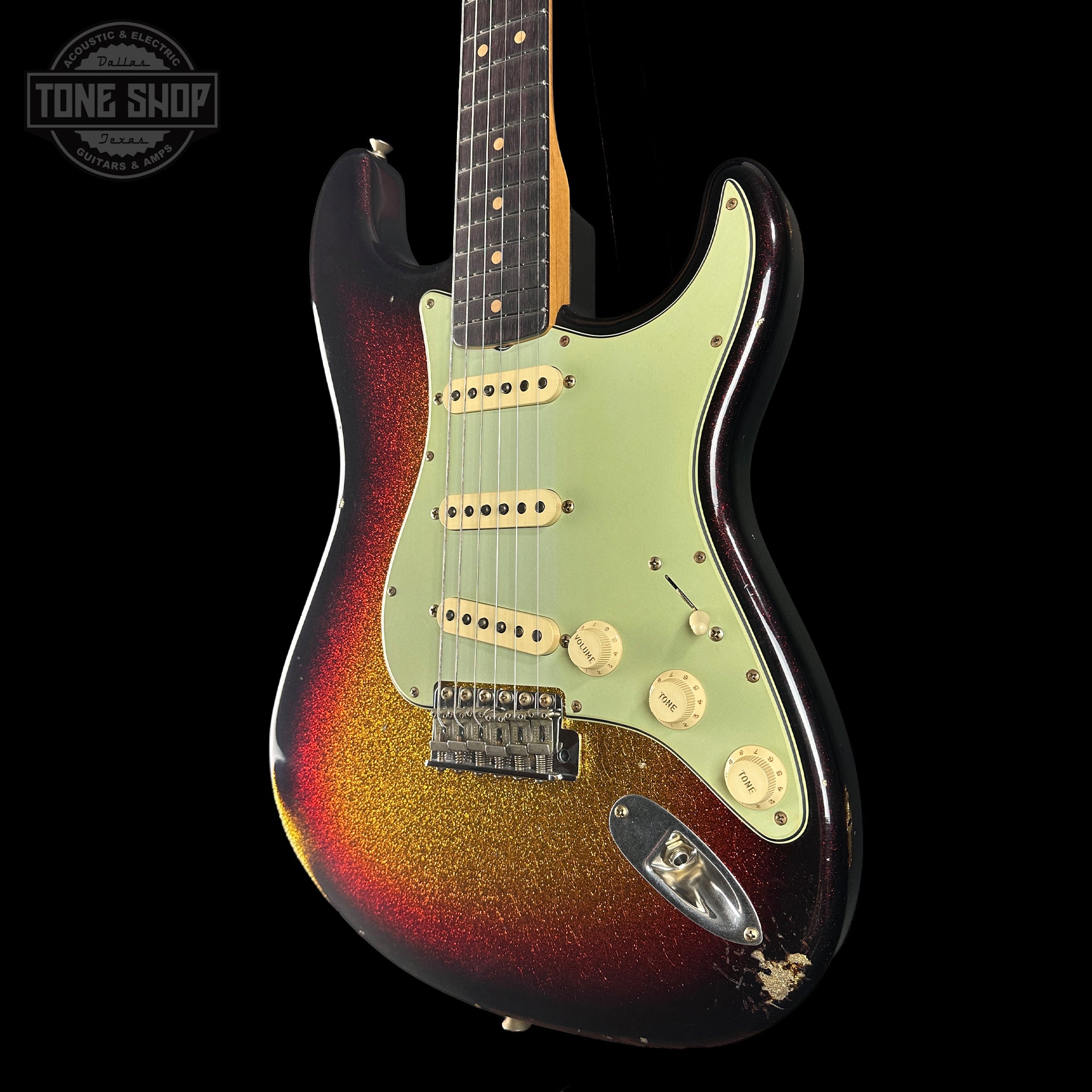 ギター Vintage Relic 3ToneSunburst Stratocaster Fender Custom Shop 1963 Stratocaster Relic 3 Tone Sunburst Sparkle