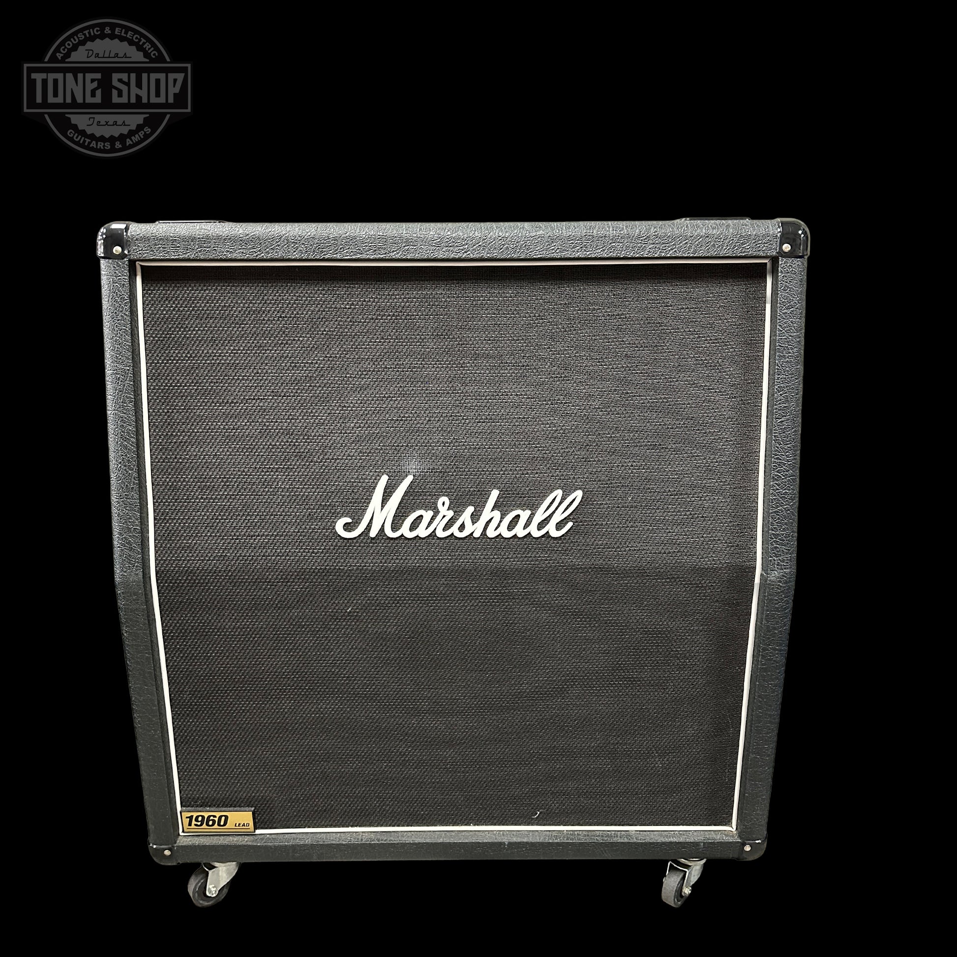 Marshall guitar amplifier cabinet with '1960' model number on a black background