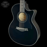 Front angle of Taylor Prototype 314ce Shamel Ash / Sitka Blacktop.
