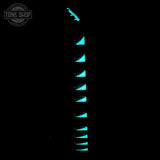 Illuminated inlays on body of Used Jackson Custom Shop TSG SL2H Illuminati Ferrari Red.