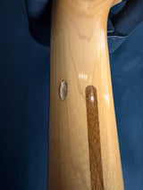 Wear/damage on Used 2001 Fender Mark Hoppus Artist Jazz Bass Daphne Blue TSS7698.