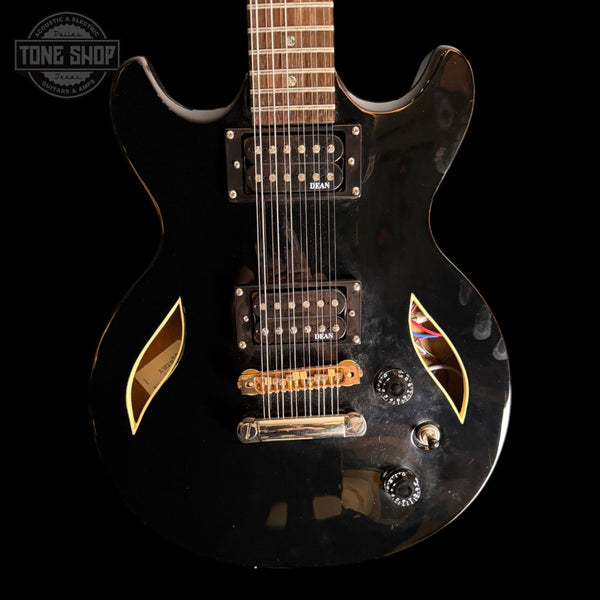 Front of Used 2007 Dean Boca Electric 12-String Black.