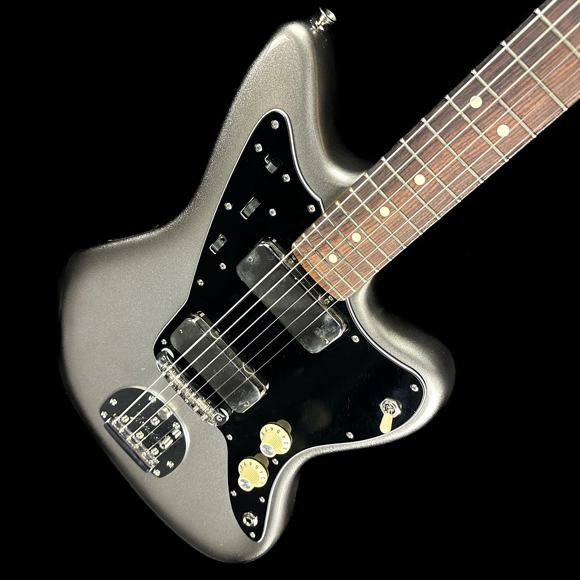 Front angle of Used Fender Professional II Jazzmaster Dark Night.