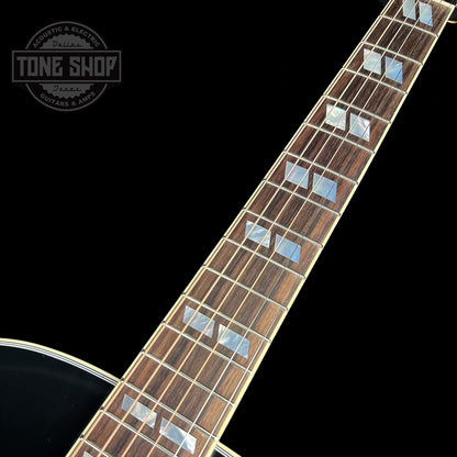 Fretboard of Gibson Custom Shop M2M Southern Jumbo Original Ebony.