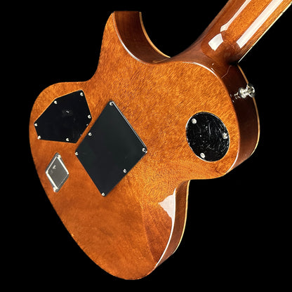 Back angle of Demo ESP USA Eclipse Floyd Rose See Thru Black Sunburst.