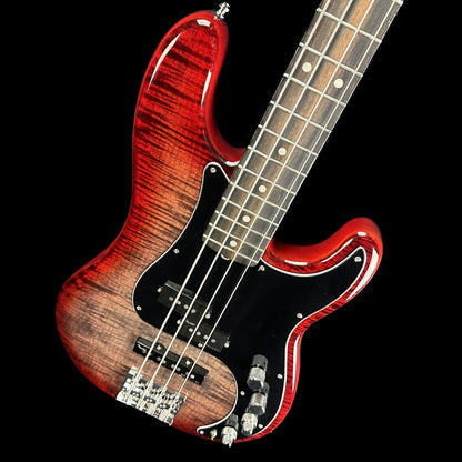 Front angle of Used 2022 Fender Ultra Precision Bass LE Umbra Burst.