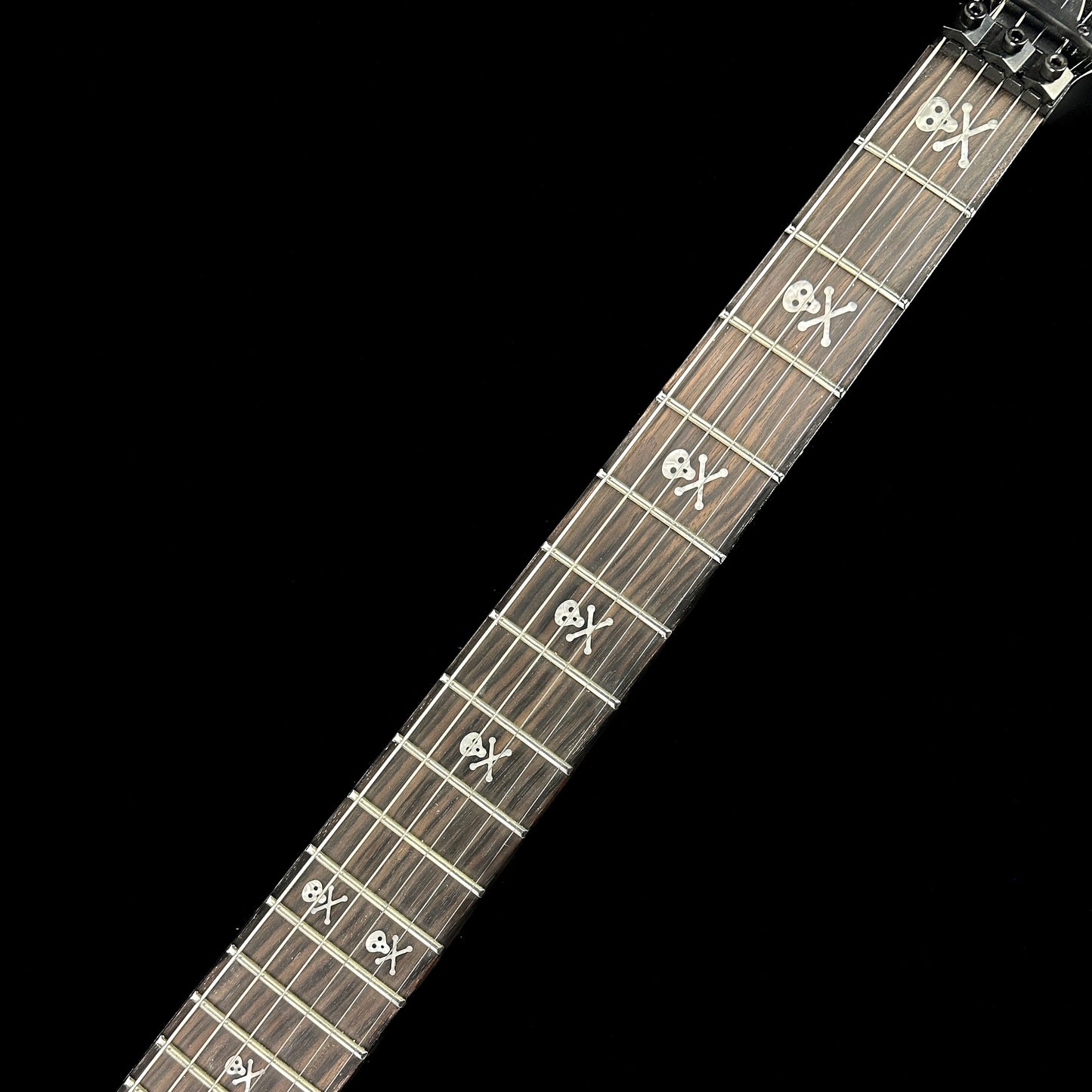 Fretboard of Used ESP LTD KH-202 Kirk Hammett Black.