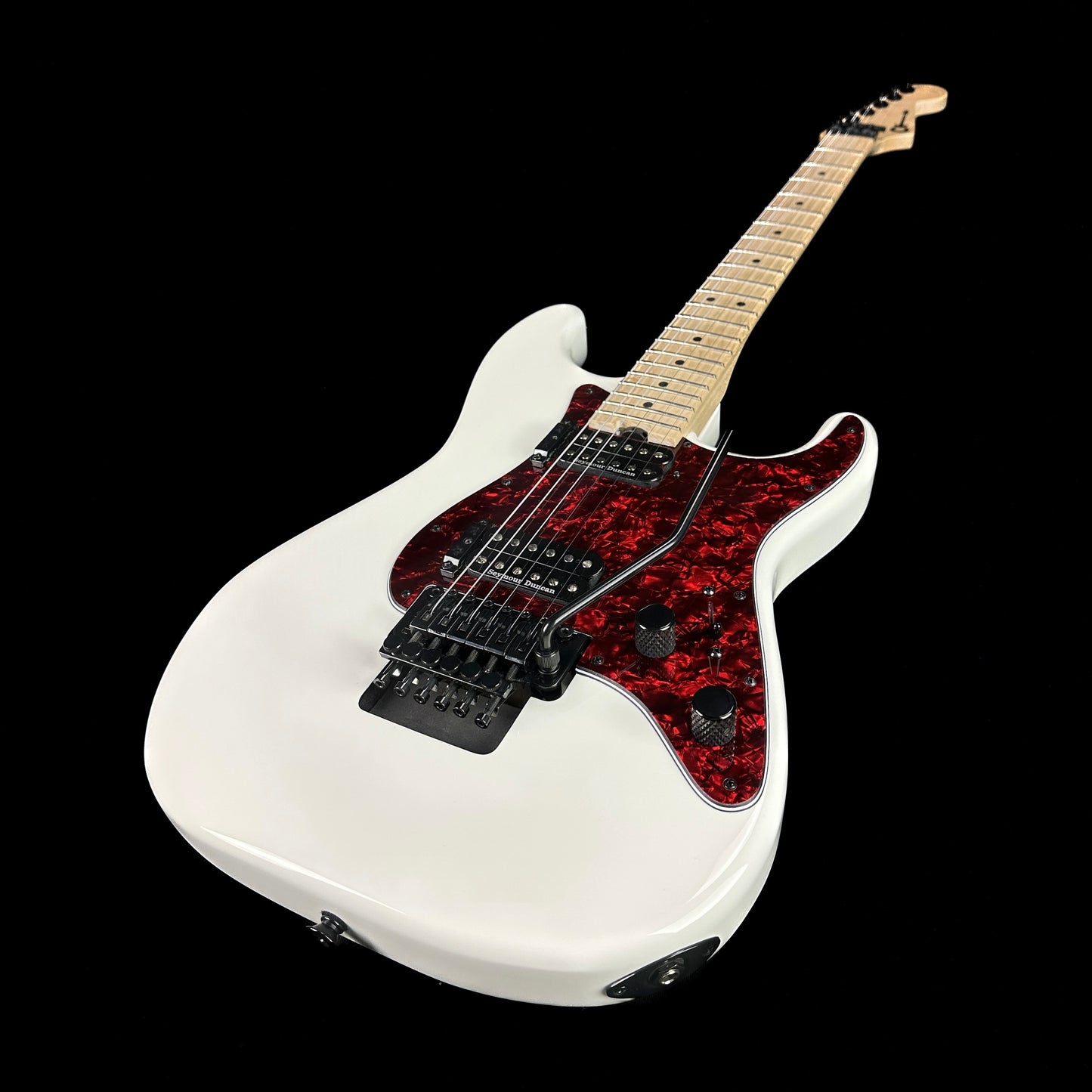 Front angle of Used Charvel Pro-Mod So-Cal HH Style 1 Snow White.