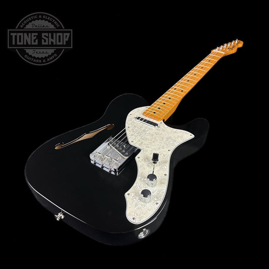 Front angle of Used Fender Vintera II 60's Telecaster Thinline Black.