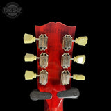 Back of headstock of Used 2021 Gibson Les Paul 50's Vintage Sunburst.