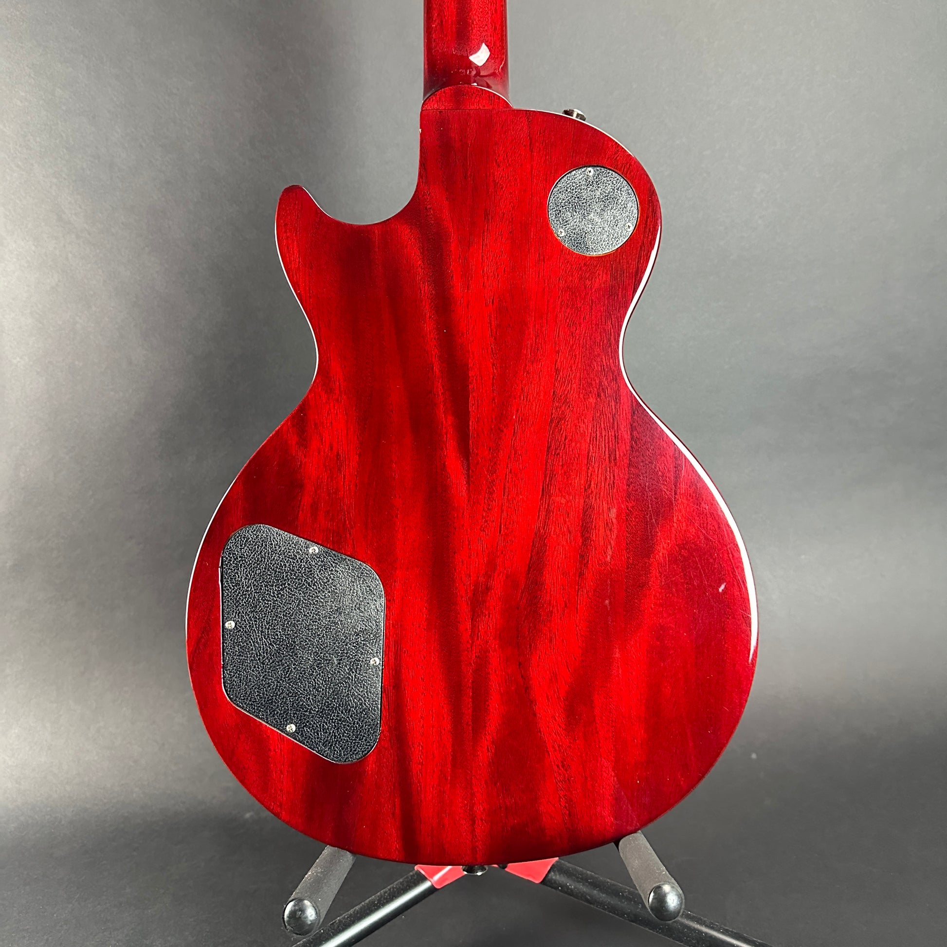 Back of body of Used Gibson Les Paul Studio Anniversary Wine Red.