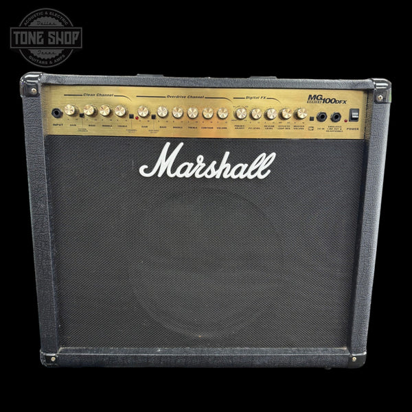 Front of Used Marshall MG100DFX 100-watt Combo Amp TFW3240.