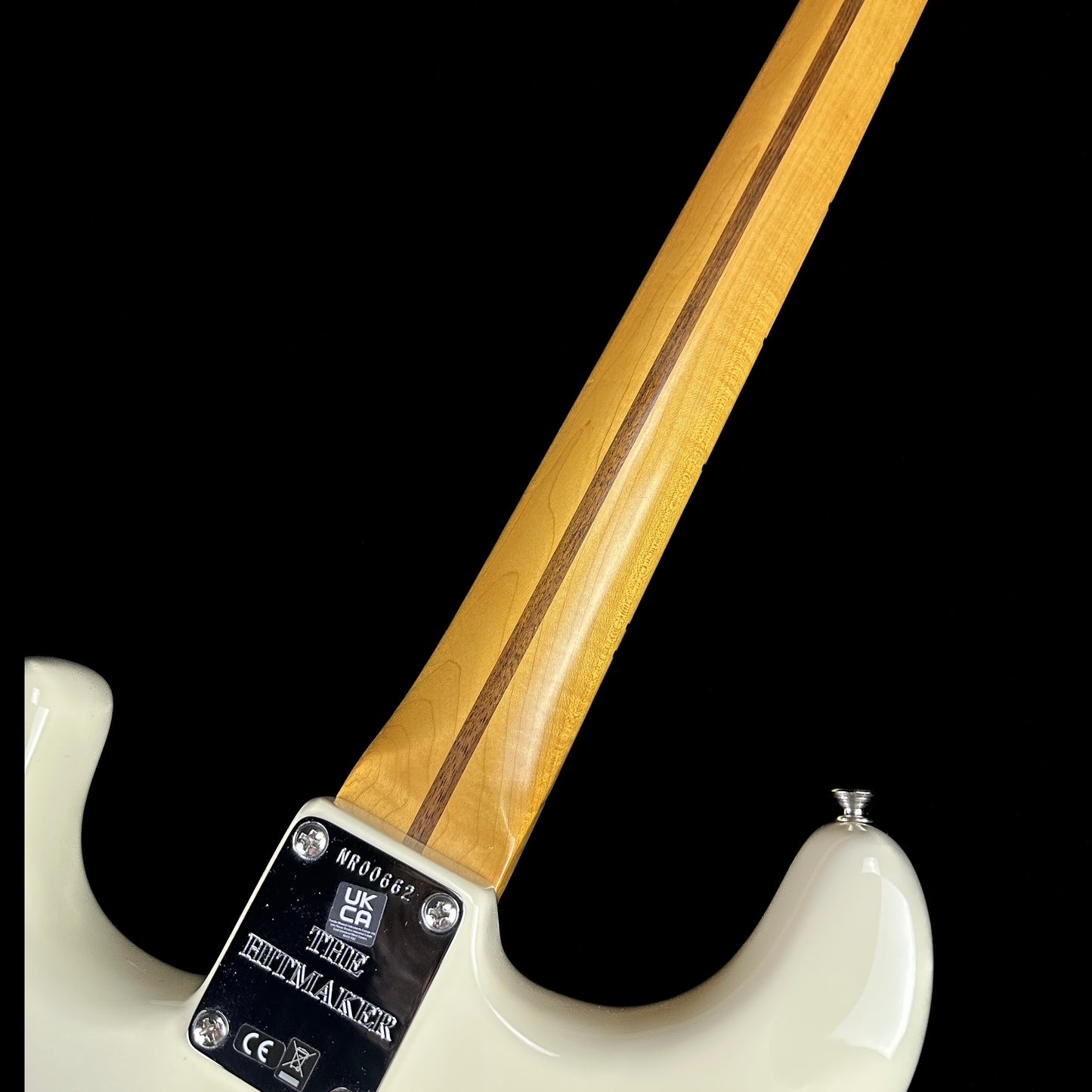 Back of neck of Used Fender Nile Rodgers Hitmaker Stratocaster.