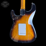 Back of body of sed 2024 Fender 70th Anniversary American Vintage II 1954 Stratocaster.