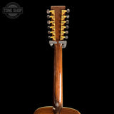 Back of headstock of Used 1992 Martin J12-40.