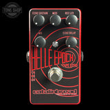 Guitar effects pedal with 'Belle Epoch Tape Echo' branding on a black background