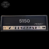 Guitar amplifier head with '5150' marking on a black background, featuring the Peavey logo.