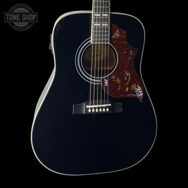 Front of Used Epiphone Hummingbird Ebony TSS7051.