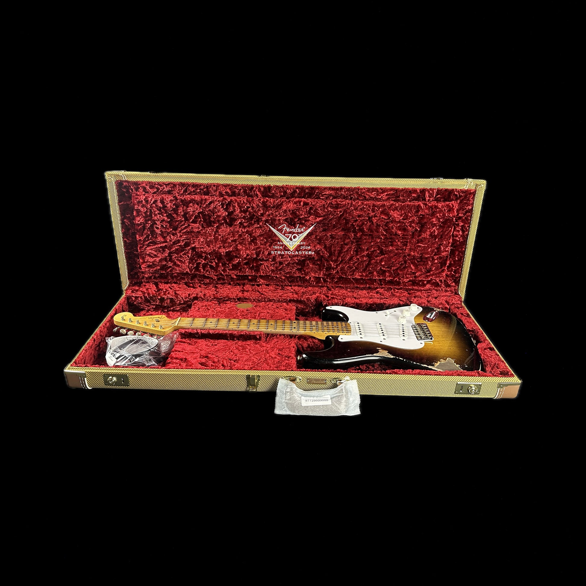 Fender Custom Shop LTD 70th Anniversary 1954 Stratocaster Heavy Relic 2-Color Sunburst in case.
