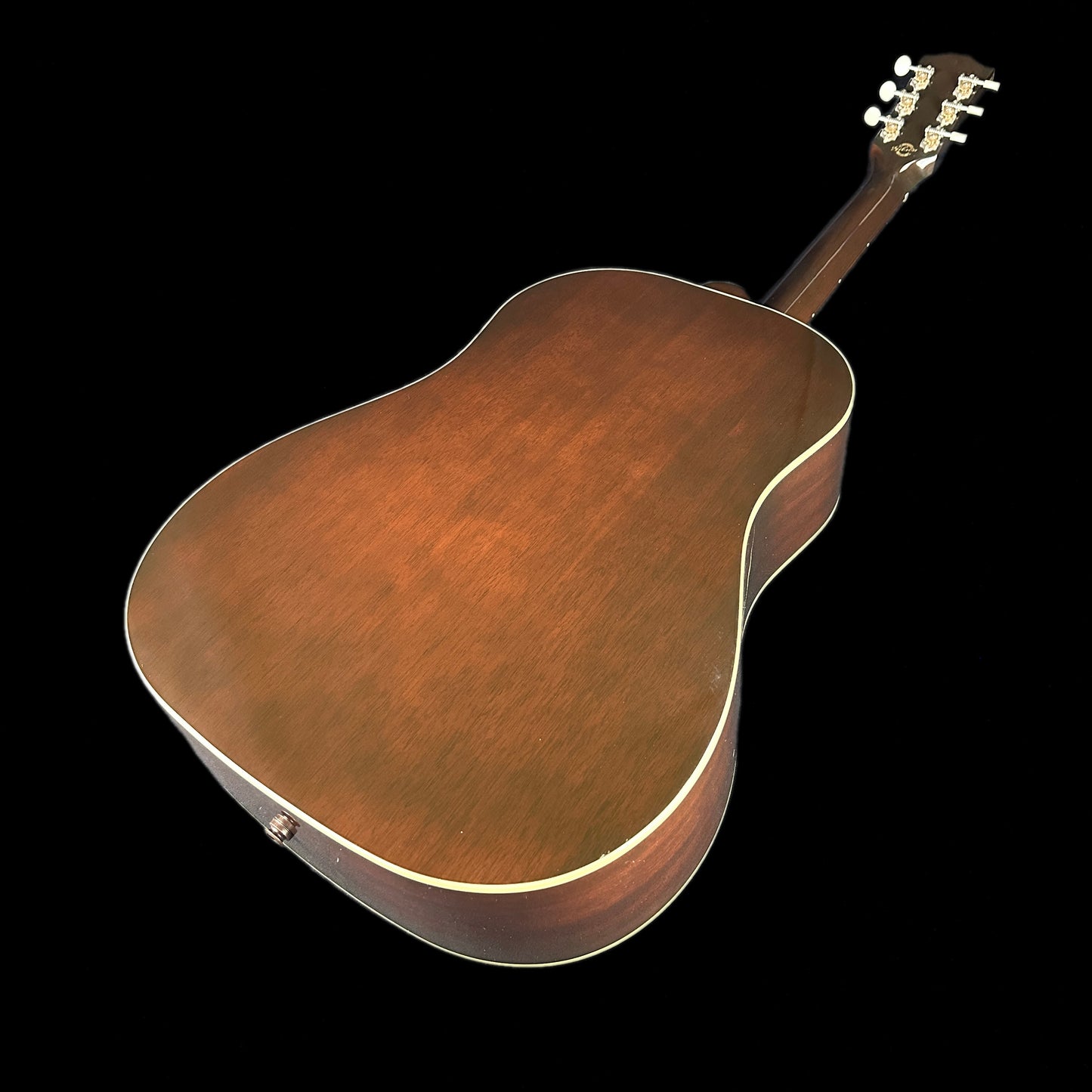 Back angle of Used Gibson J-45 12 Fret Edition Burst.