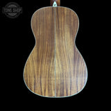 Back of body of Used Washburn WP55NS-D Koa Parlor Guitar TSS7077.