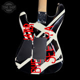 Back of body of Used 2014 EVH Stripe Series Circles Gloss Body.