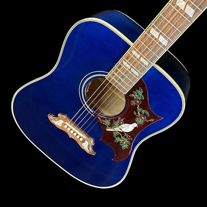 Front angle of Used Gibson Dove Viper Blue.