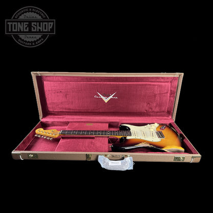 Fender Custom Shop 2023 Collection 60 Strat Heavy Relic Faded Aged 3 Color Sunburst in case.