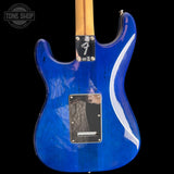 Back of Used 2021 Fender LTD Player Stratocaster HSS Plus Top Blue Burst TSS7319.