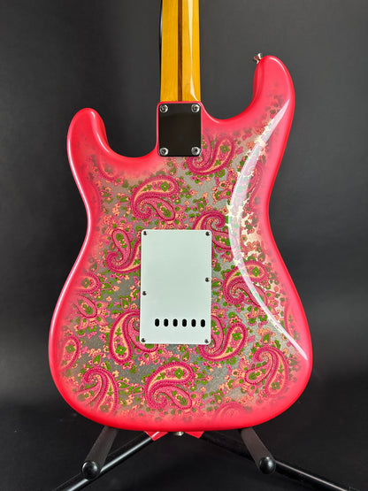 Back of Used 2003 Fender MIJ Pink Paisley Strat.