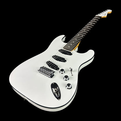 Front angle of Used Fender Aerodyne Special Strat White.