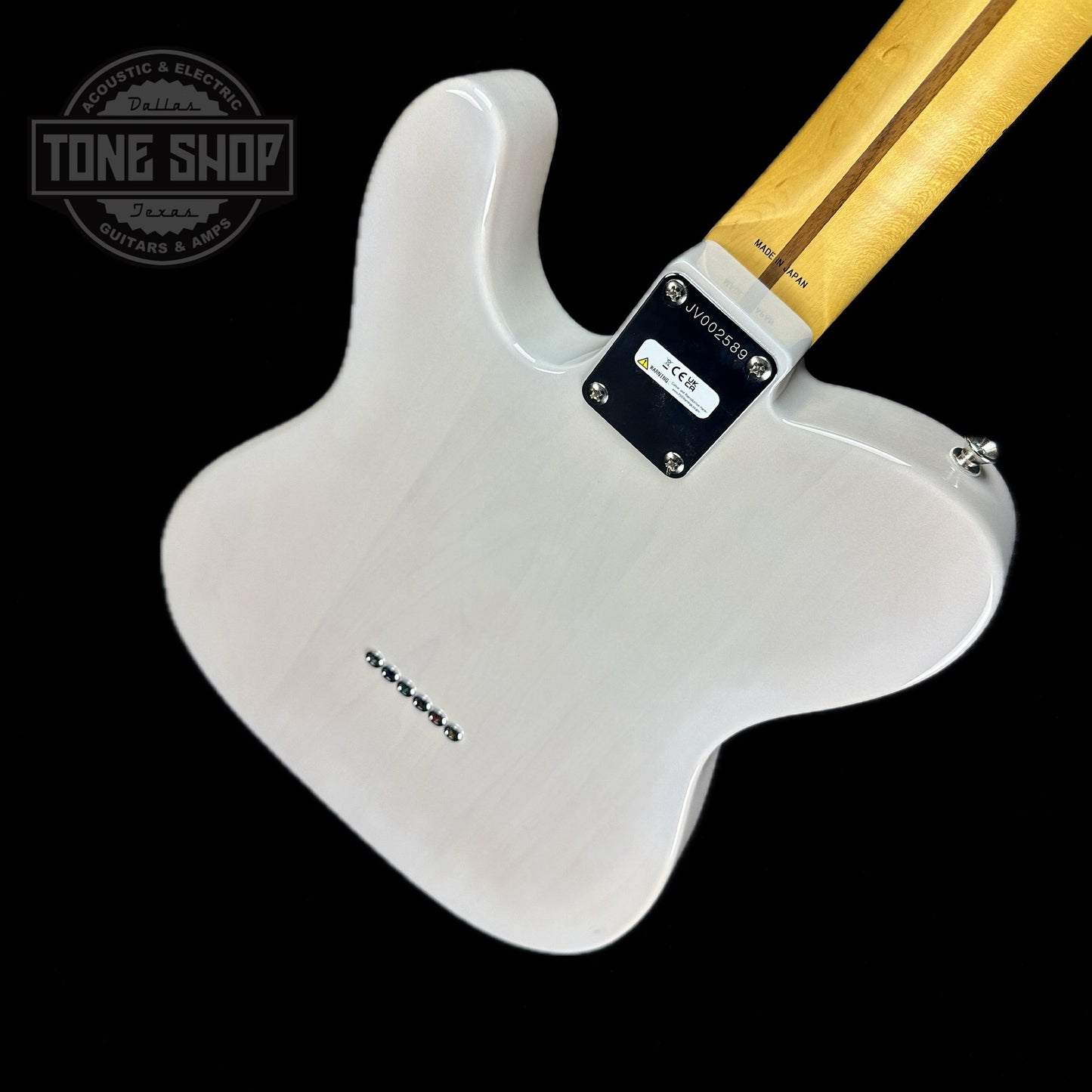 Back angle of Used Fender JV Modified 50's Telecaster White Blonde.
