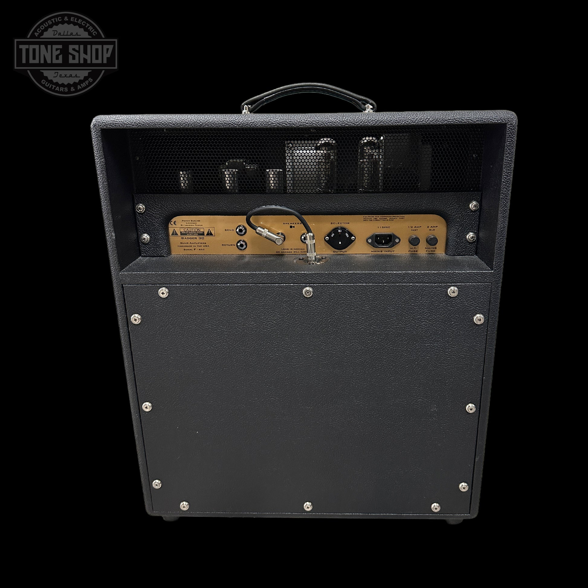 Back of Used Suhr Badger 35 Combo.