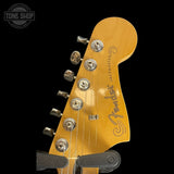 Headstock of Used Fender Player II Jazzmaster British Racing Green TSS7358.