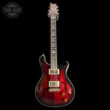 Full frontal of Used PRS SE Hollowbody Standard Fire Red Burst.