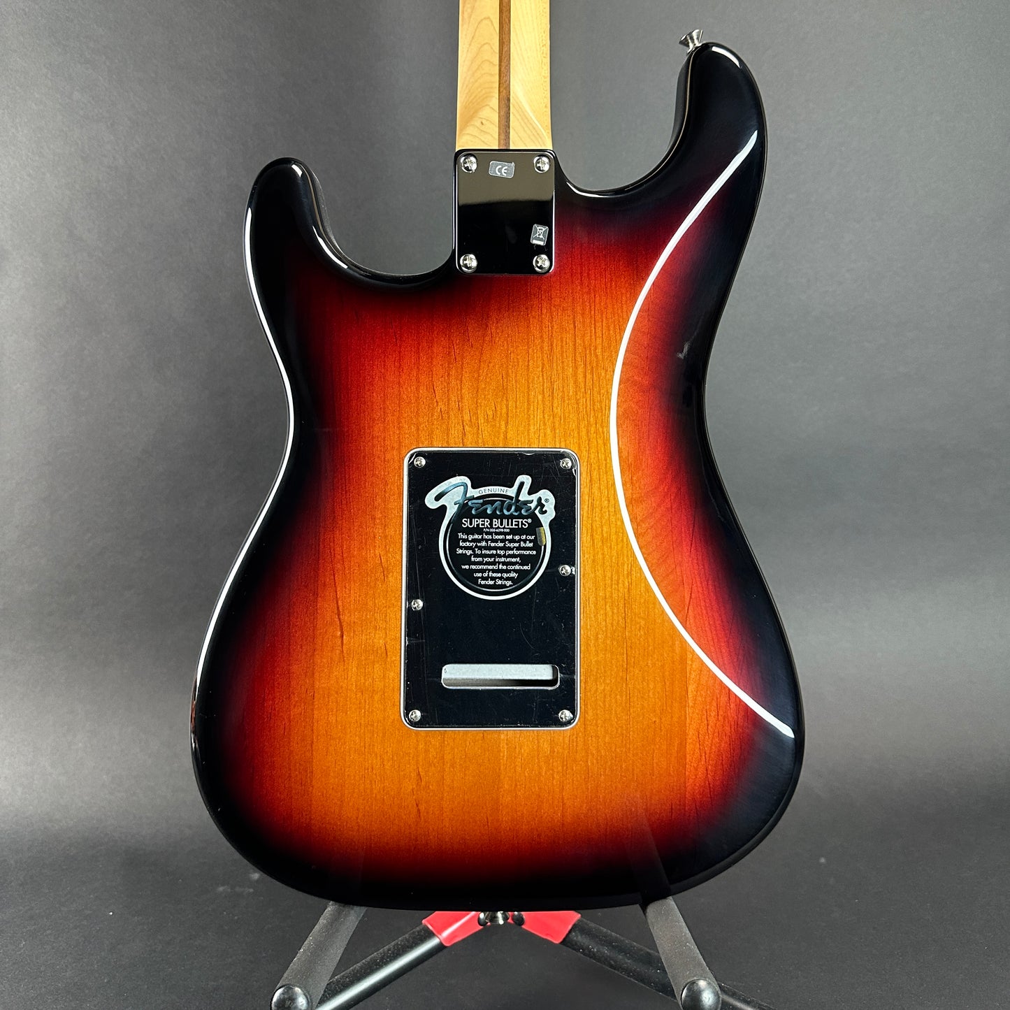 Back of Used 2009 Fender American Special HSS Strat Sunburst.