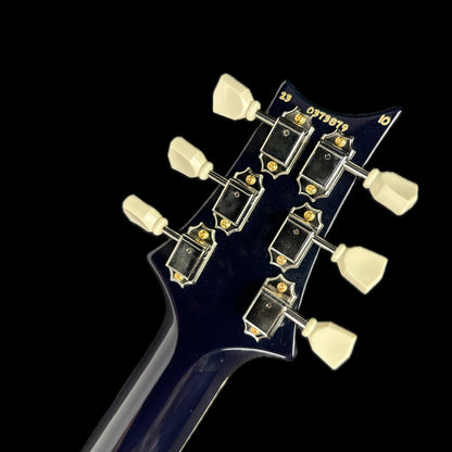 Back of headstock of PRS Paul Reed Smith McCarty 594 Cobalt Blue 10 Top.