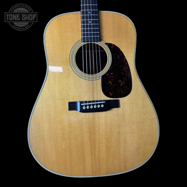 Front of Used 2018 Martin D-28 Natural.