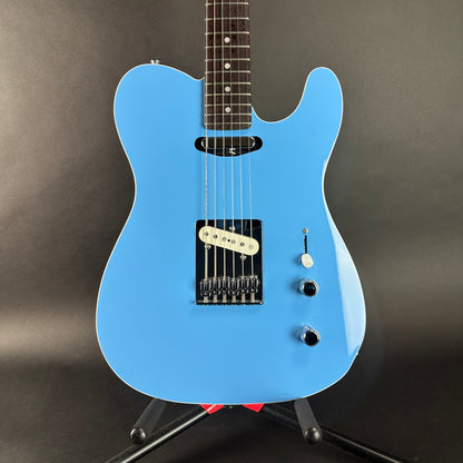 Front of Used Fender Aerodyne Special Telecaster Blue.