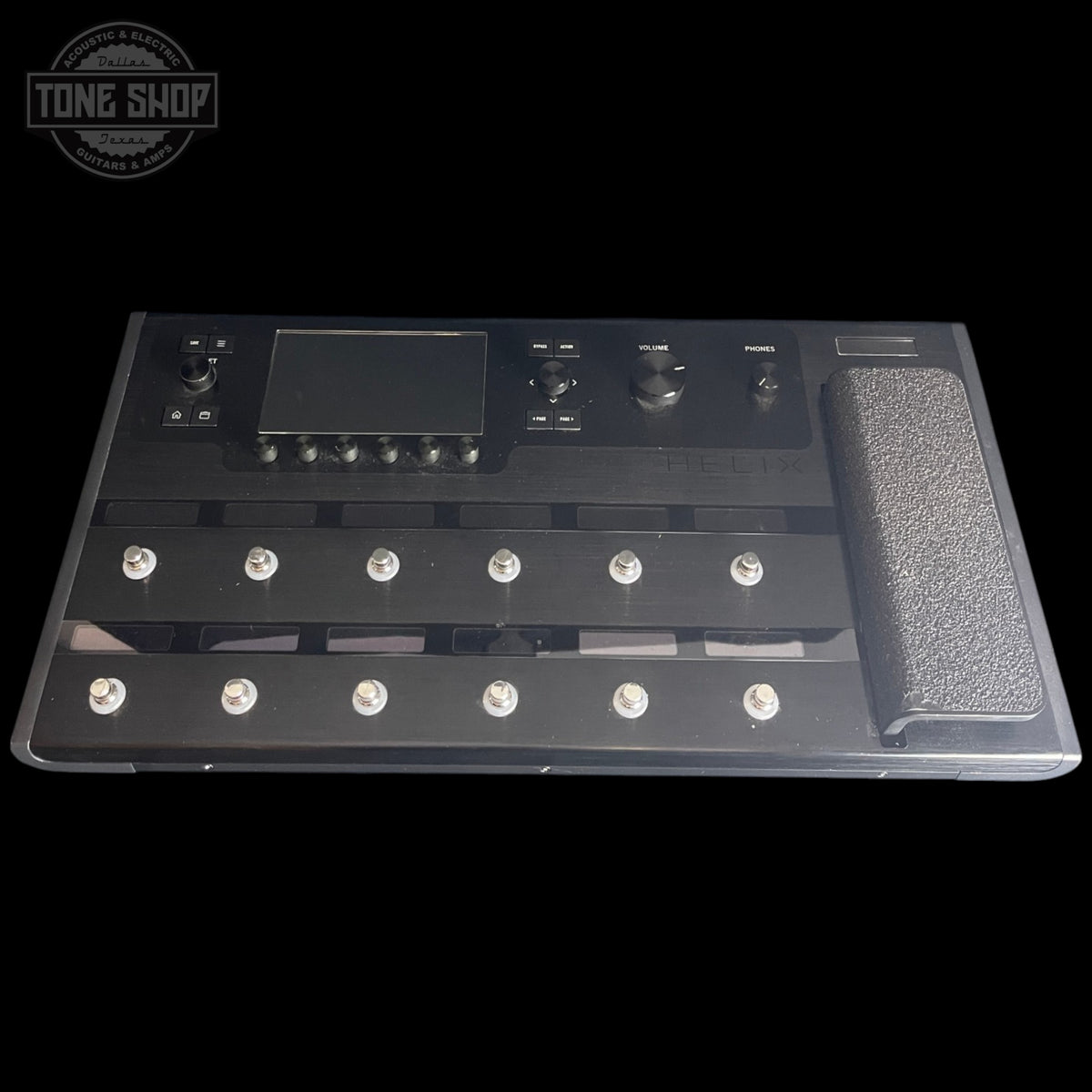 Top of Used Line 6 Helix Multi Effect Pedal.